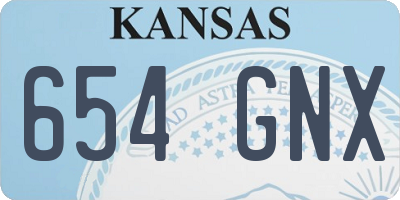 KS license plate 654GNX
