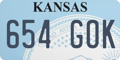 KS license plate 654GOK