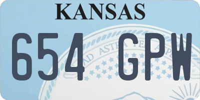 KS license plate 654GPW