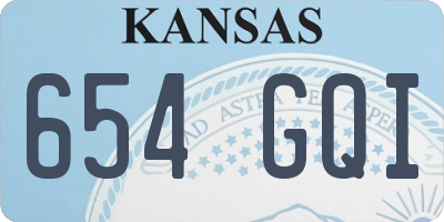 KS license plate 654GQI