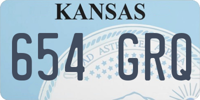 KS license plate 654GRQ