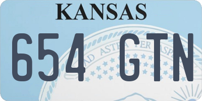 KS license plate 654GTN