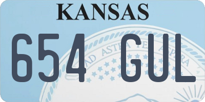 KS license plate 654GUL