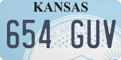 KS license plate 654GUV