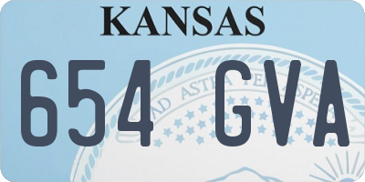 KS license plate 654GVA