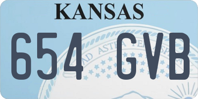 KS license plate 654GVB