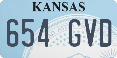 KS license plate 654GVD