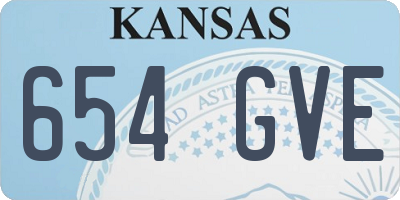 KS license plate 654GVE