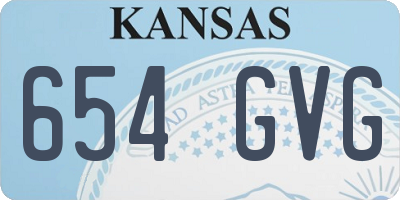 KS license plate 654GVG