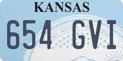 KS license plate 654GVI