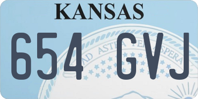 KS license plate 654GVJ