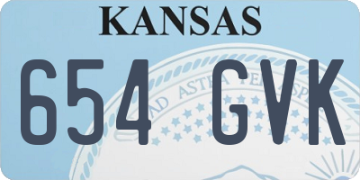 KS license plate 654GVK