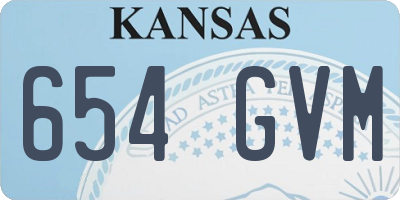 KS license plate 654GVM