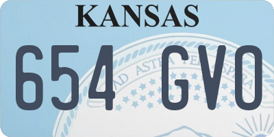 KS license plate 654GVO