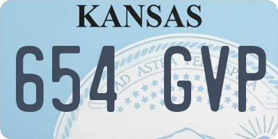 KS license plate 654GVP
