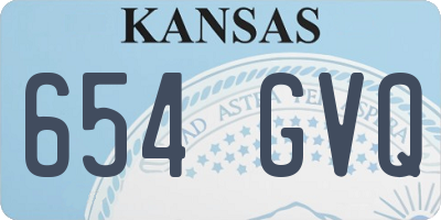 KS license plate 654GVQ