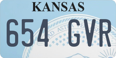 KS license plate 654GVR