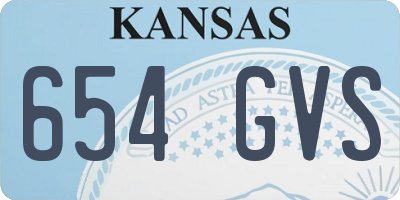 KS license plate 654GVS