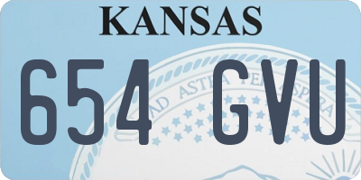 KS license plate 654GVU
