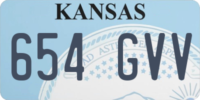 KS license plate 654GVV