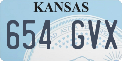 KS license plate 654GVX
