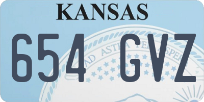 KS license plate 654GVZ