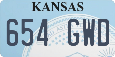 KS license plate 654GWD