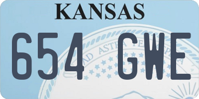 KS license plate 654GWE