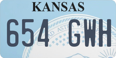 KS license plate 654GWH