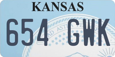 KS license plate 654GWK