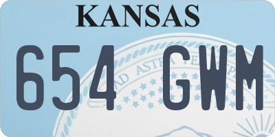 KS license plate 654GWM