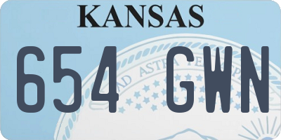 KS license plate 654GWN