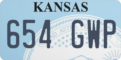KS license plate 654GWP