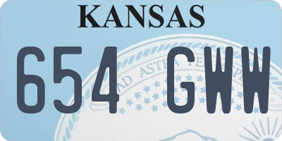 KS license plate 654GWW