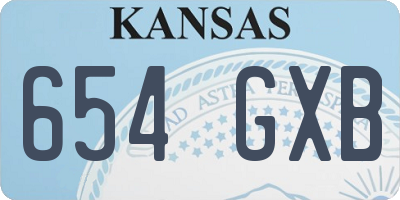 KS license plate 654GXB