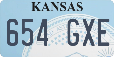 KS license plate 654GXE