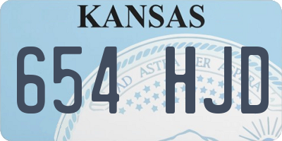 KS license plate 654HJD