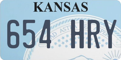 KS license plate 654HRY
