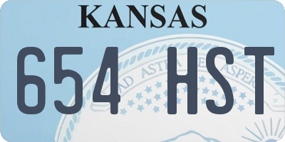 KS license plate 654HST