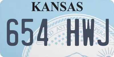 KS license plate 654HWJ