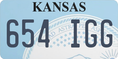 KS license plate 654IGG