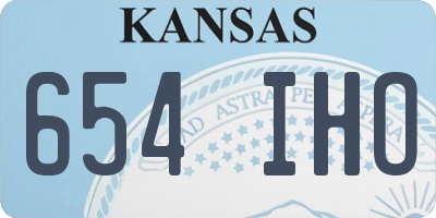 KS license plate 654IHO