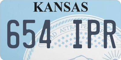 KS license plate 654IPR