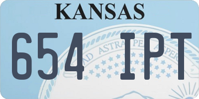 KS license plate 654IPT