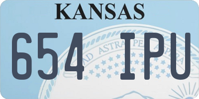 KS license plate 654IPU