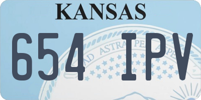 KS license plate 654IPV