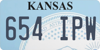 KS license plate 654IPW
