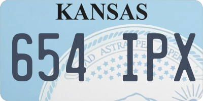 KS license plate 654IPX
