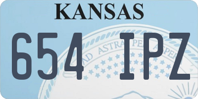 KS license plate 654IPZ