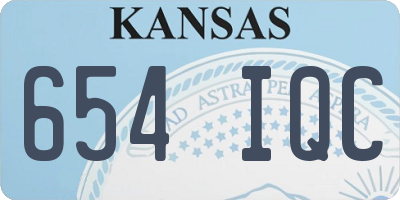 KS license plate 654IQC